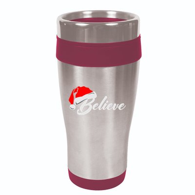 Funny Family Christmas Believe Santa Claus Cute Xmas Holiday 16oz Travel Tumbler