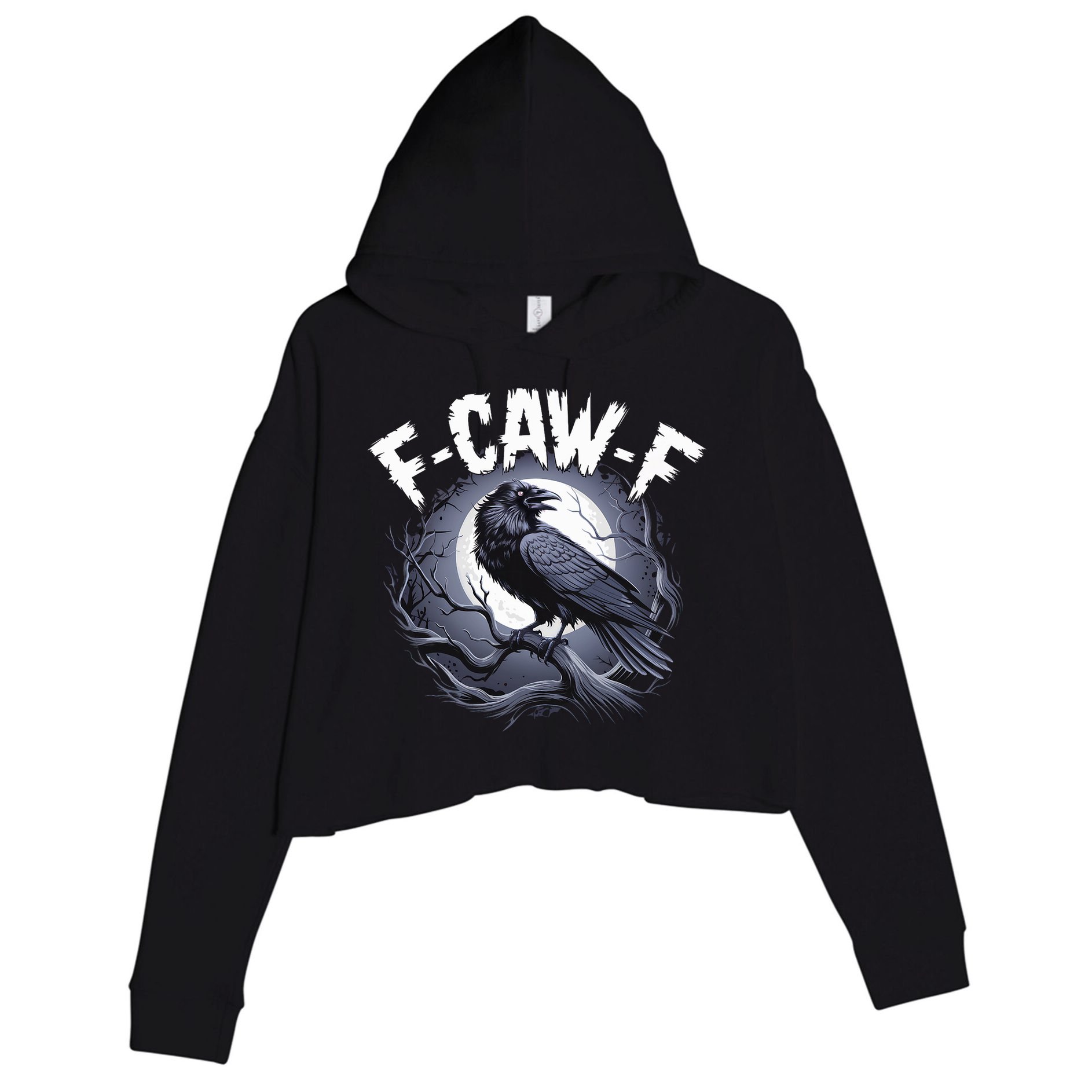 F-Caw-F Crop Fleece Hoodie