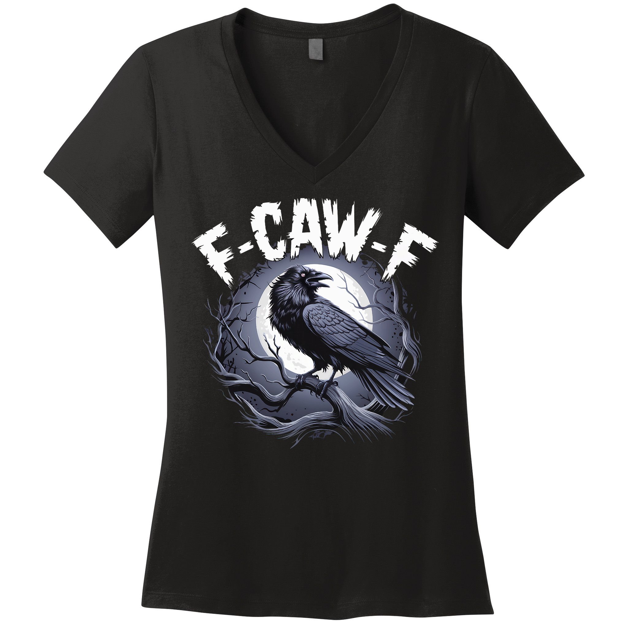 F-Caw-F Women's V-Neck T-Shirt