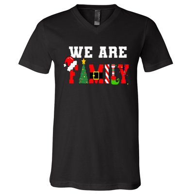 Festive Family Christmas Party Matching Holiday Attire V-Neck T-Shirt