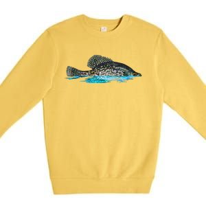 Fishing For Crappie Fish Graphic Art Freshwater Fisherman Premium Crewneck Sweatshirt