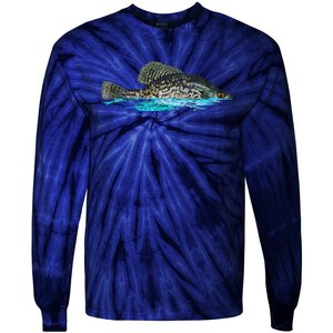 Fishing For Crappie Fish Graphic Art Freshwater Fisherman Tie-Dye Long Sleeve Shirt