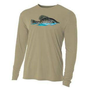 Fishing For Crappie Fish Graphic Art Freshwater Fisherman Cooling Performance Long Sleeve Crew