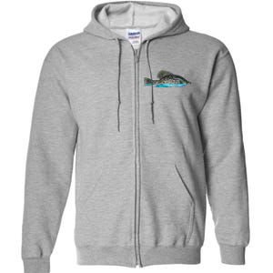 Fishing For Crappie Fish Graphic Art Freshwater Fisherman Full Zip Hoodie