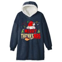 Funny Family Christmas Merry Thanksmas Cute Xmas Holiday Hooded Wearable Blanket