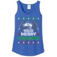 Funny Fishing Christmas Merry Fishmas Fishers Funny Gift Ladies Essential Tank