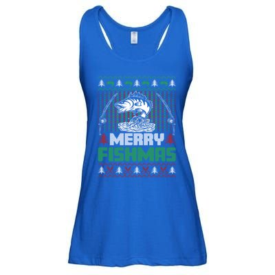 Funny Fishing Christmas Merry Fishmas Fishers Funny Gift Ladies Essential Flowy Tank