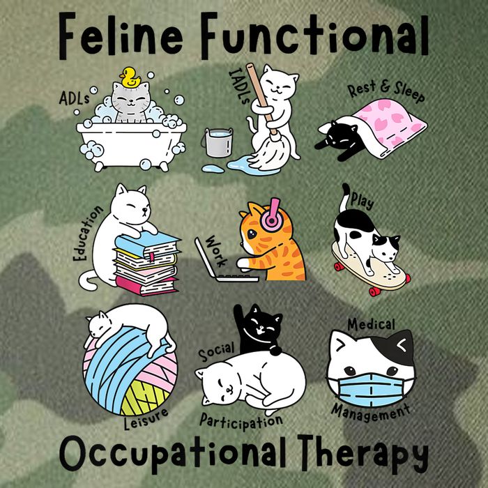 Feline Fun Cat Functional Occupational Therapy OT Therapist  Legacy Tie Dye Trucker Hat