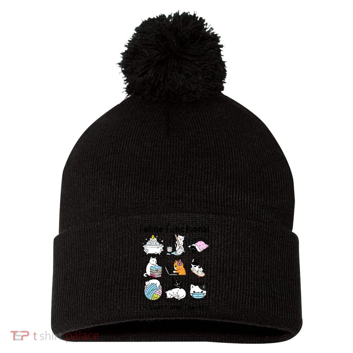 Feline Fun Cat Functional Occupational Therapy OT Therapist  Pom Pom 12in Knit Beanie