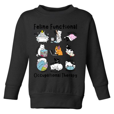 Feline Fun Cat Functional Occupational Therapy OT Therapist  Toddler Sweatshirt