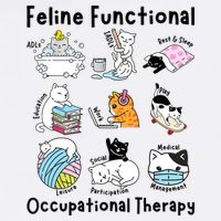 Feline Fun Cat Functional Occupational Therapy OT Therapist  Garment-Dyed Sweatshirt