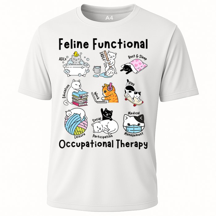 Feline Fun Cat Functional Occupational Therapy OT Therapist  Performance Shirt