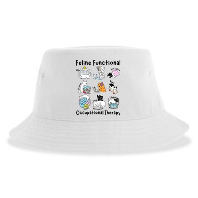 Feline Fun Cat Functional Occupational Therapy OT Therapist  Sustainable Bucket Hat