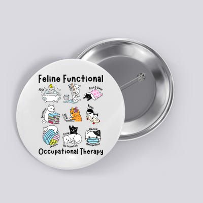 Feline Fun Cat Functional Occupational Therapy OT Therapist  Button