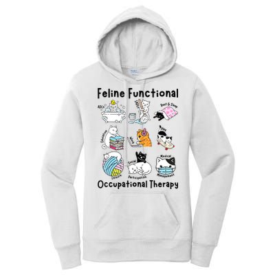 Feline Fun Cat Functional Occupational Therapy OT Therapist  Women's Pullover Hoodie