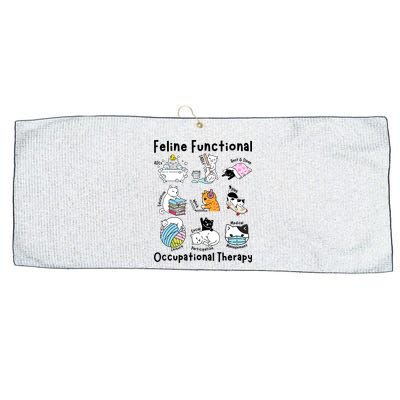 Feline Fun Cat Functional Occupational Therapy OT Therapist  Large Microfiber Waffle Golf Towel