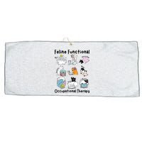 Feline Fun Cat Functional Occupational Therapy OT Therapist  Large Microfiber Waffle Golf Towel