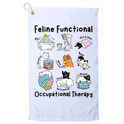 Feline Fun Cat Functional Occupational Therapy OT Therapist  Golf Towel