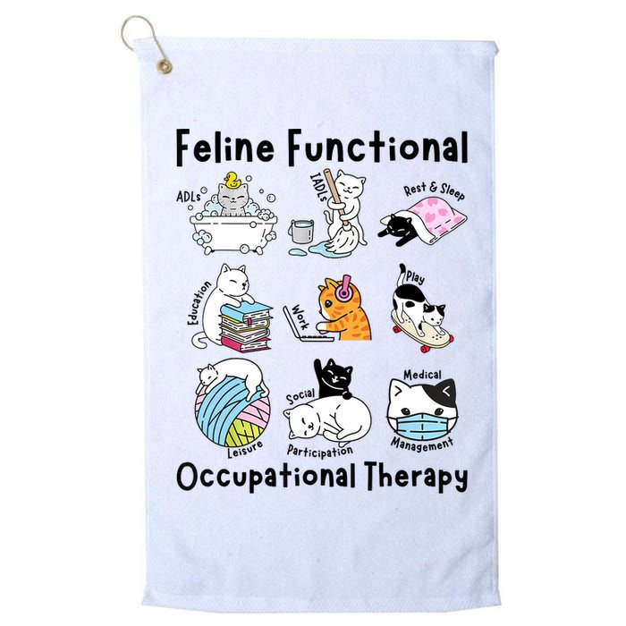 Feline Fun Cat Functional Occupational Therapy OT Therapist  Golf Towel