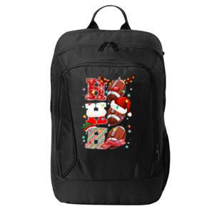 Funny Football Christmas Ugly Sweater Football Xmas Outfit Cute Gift City Backpack