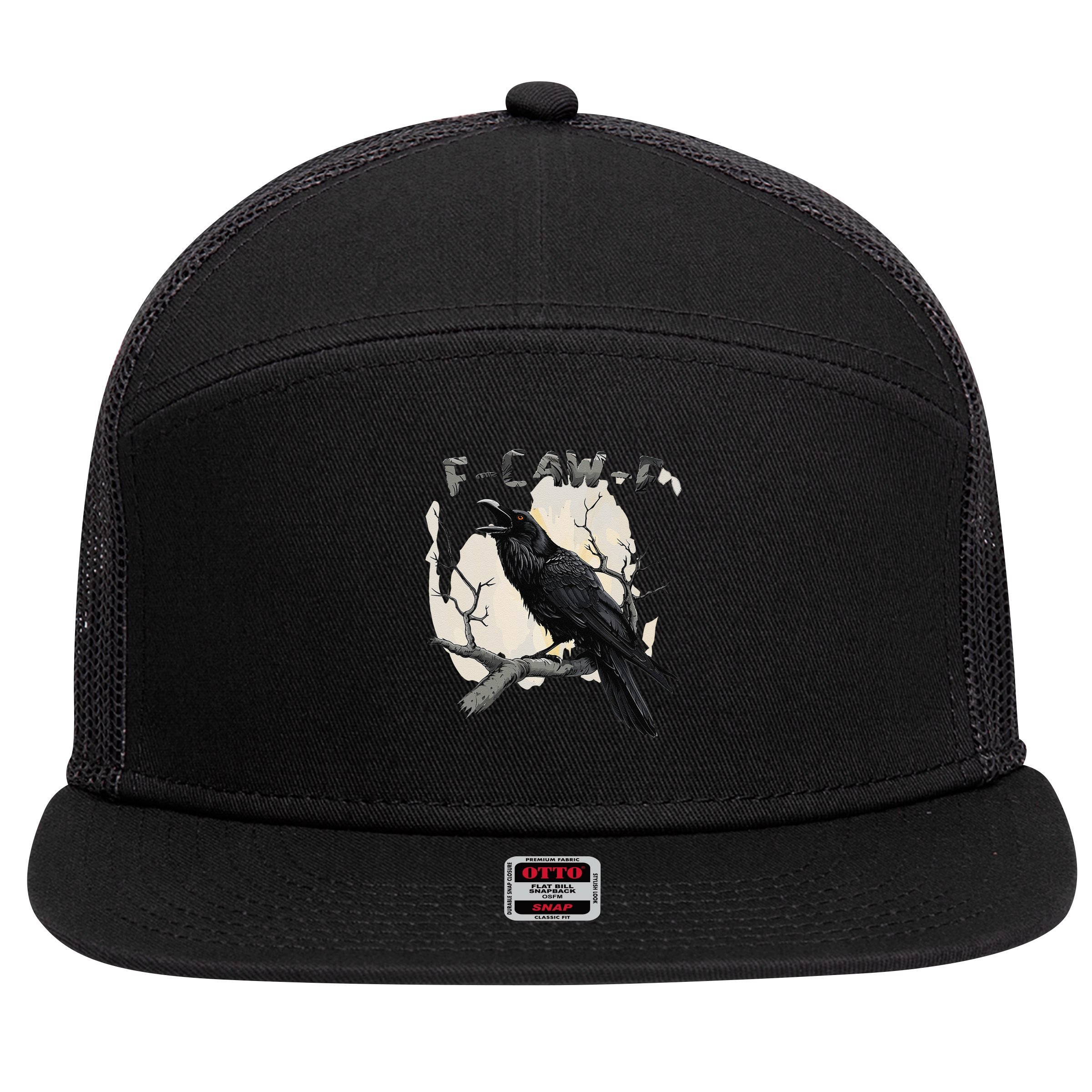 F-Caw-F 7 Panel Mesh Trucker Snapback Hat