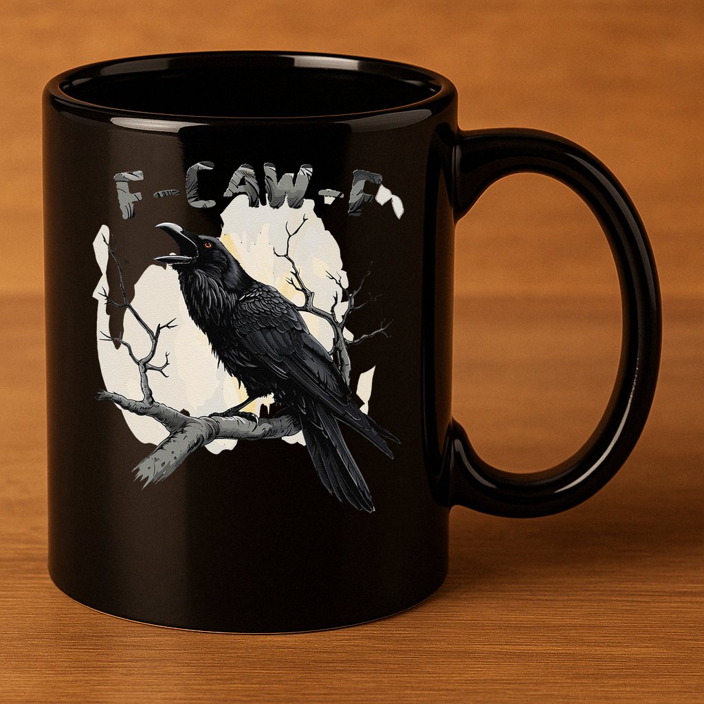 F-Caw-F 11oz C Handle Ceramic Mug