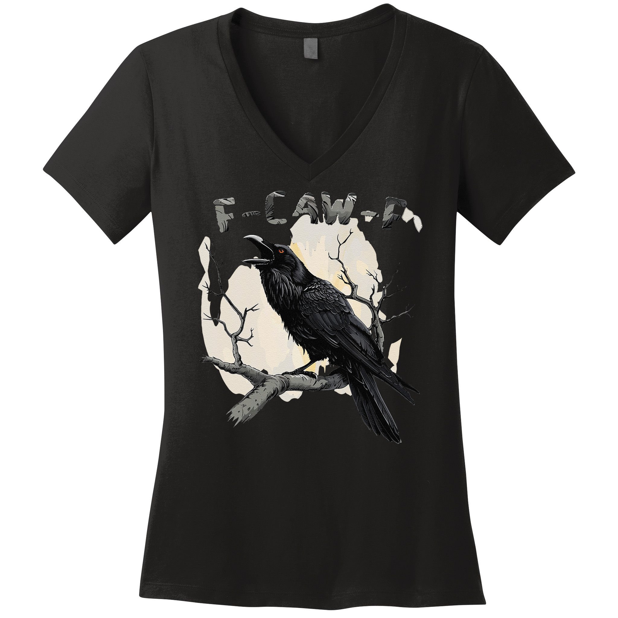 F-Caw-F Women's V-Neck T-Shirt