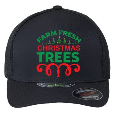 Farm Fresh Christmas Trees Flexfit Unipanel Trucker Cap
