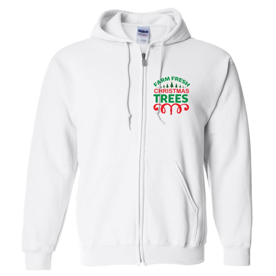 Farm Fresh Christmas Trees Full Zip Hoodie