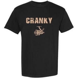 Funny Fishing Cranky Fishing Reel Garment-Dyed Heavyweight T-Shirt