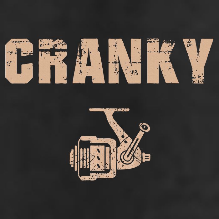 Funny Fishing Cranky Fishing Reel 7 Panel Mesh Trucker Snapback Hat