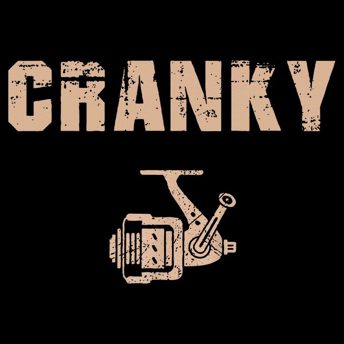 Funny Fishing Cranky Fishing Reel Cooling Performance Crew T-Shirt