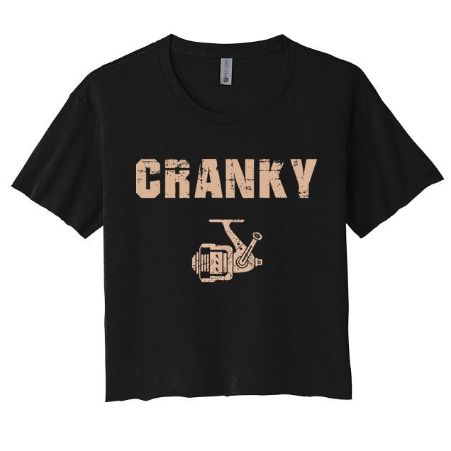 Funny Fishing Cranky Fishing Reel Crop Top