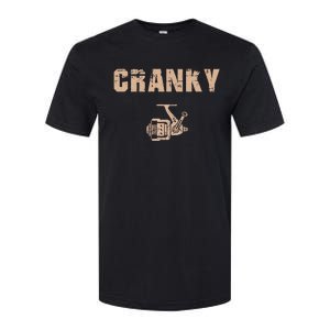 Funny Fishing Cranky Fishing Reel Softstyle CVC T-Shirt