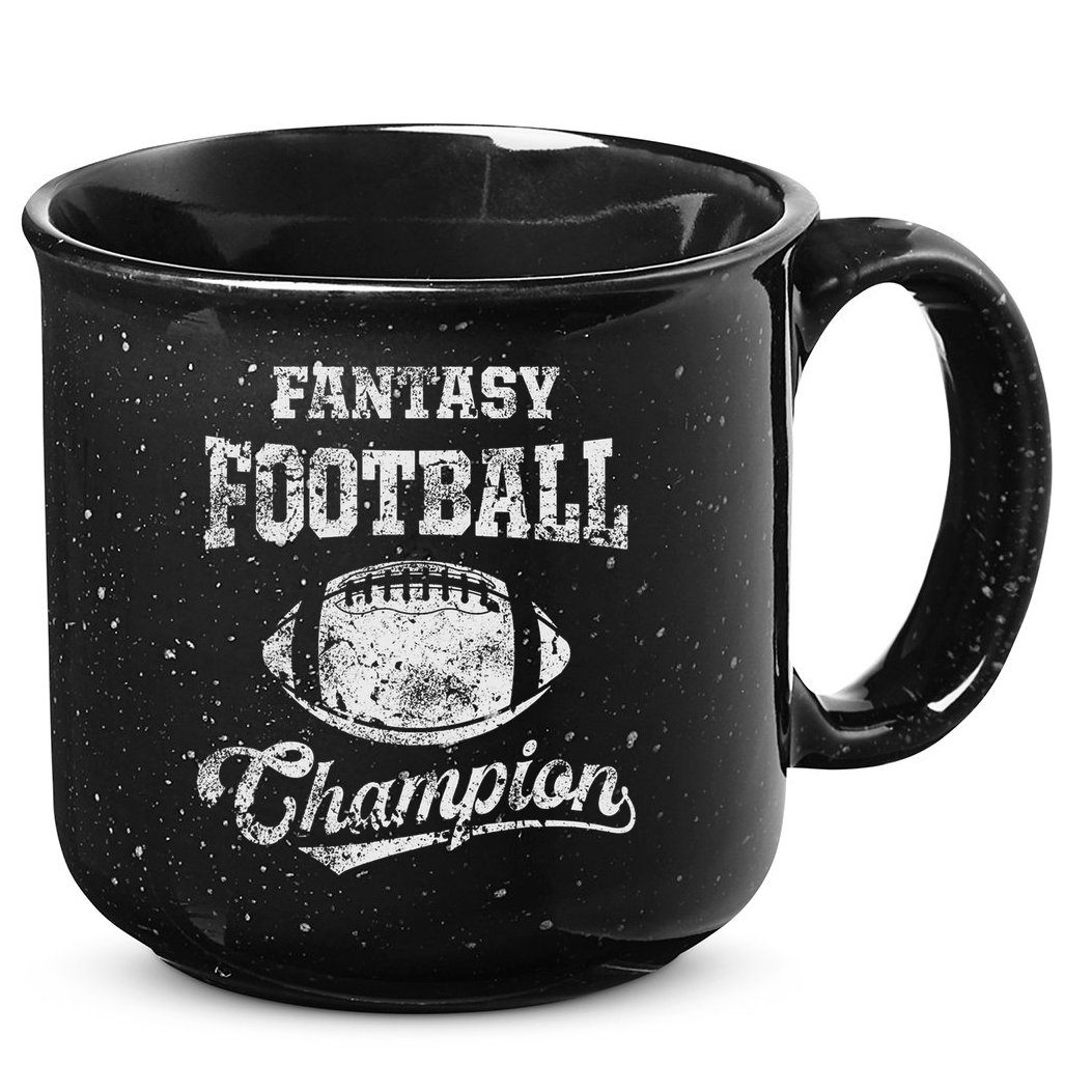 Fantasy Football Champion Funny League Draft Party Champ 15oz Campfire Ceramic Mug