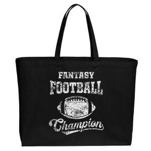 Fantasy Football Champion Funny League Draft Party Champ Cotton Canvas Jumbo Tote