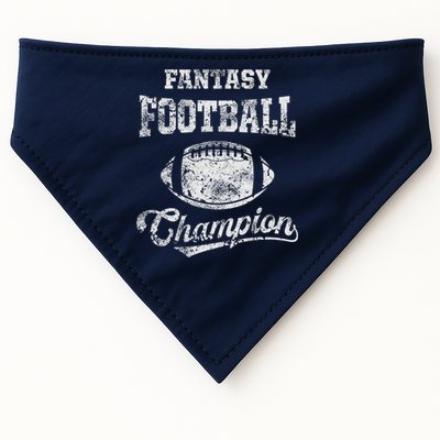 Fantasy Football Champion Funny League Draft Party Champ USA-Made Doggie Bandana