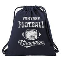 Fantasy Football Champion Funny League Draft Party Champ Drawstring Bag