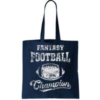 Fantasy Football Champion Funny League Draft Party Champ Tote Bag