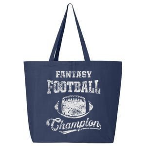 Fantasy Football Champion Funny League Draft Party Champ 25L Jumbo Tote