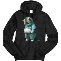 Funny Fat Cat Art Design Fat Kitten Cat Lover Tie Dye Hoodie