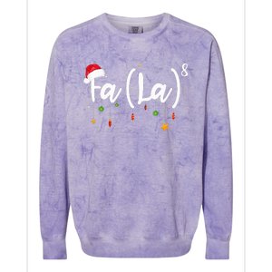 Fa Funny Christmas Santa Fa La Math Colorblast Crewneck Sweatshirt