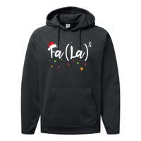 Fa Funny Christmas Santa Fa La Math Performance Fleece Hoodie