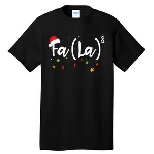 Fa Funny Christmas Santa Fa La Math Tall T-Shirt