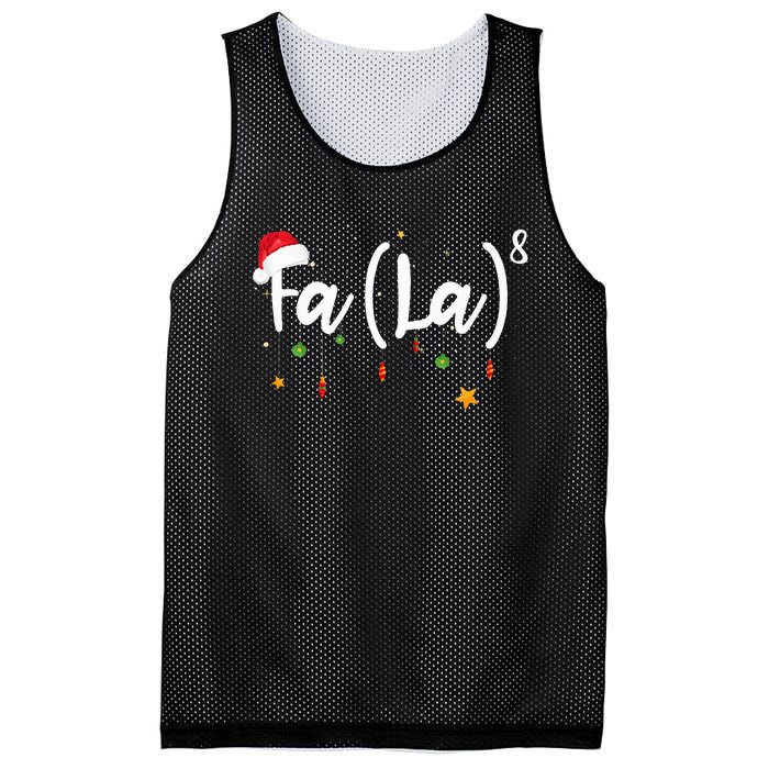 Fa Funny Christmas Santa Fa La Math Mesh Reversible Basketball Jersey Tank