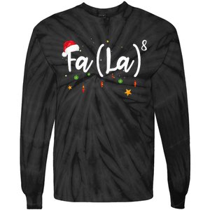 Fa Funny Christmas Santa Fa La Math Tie-Dye Long Sleeve Shirt