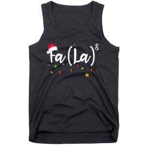 Fa Funny Christmas Santa Fa La Math Tank Top