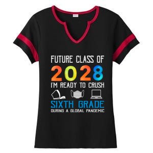 Funny Future Class Of 2028 Im Ready To Crush Sixth Grade Gift Ladies Halftime Notch Neck Tee