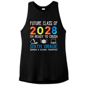 Funny Future Class Of 2028 Im Ready To Crush Sixth Grade Gift Ladies PosiCharge Tri-Blend Wicking Tank