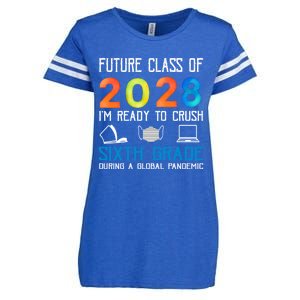 Funny Future Class Of 2028 Im Ready To Crush Sixth Grade Gift Enza Ladies Jersey Football T-Shirt